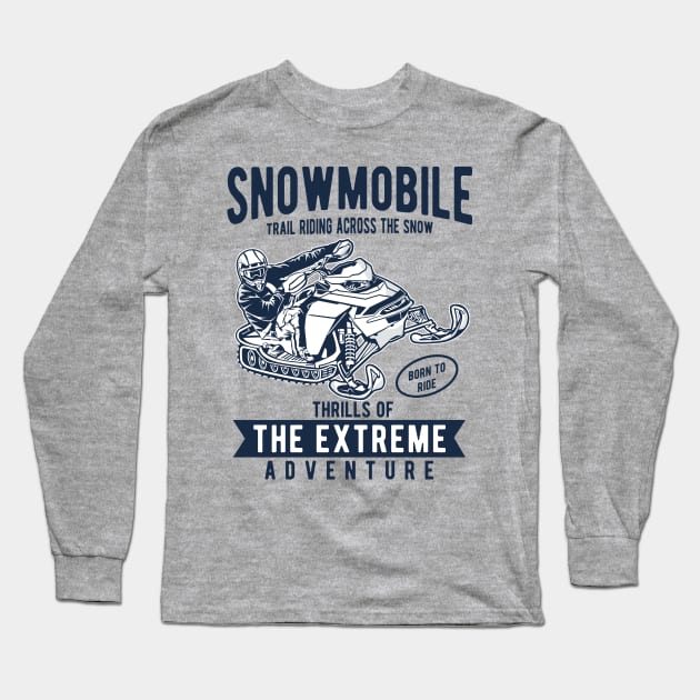 Snowmobile Long Sleeve T-Shirt by beanbeardy